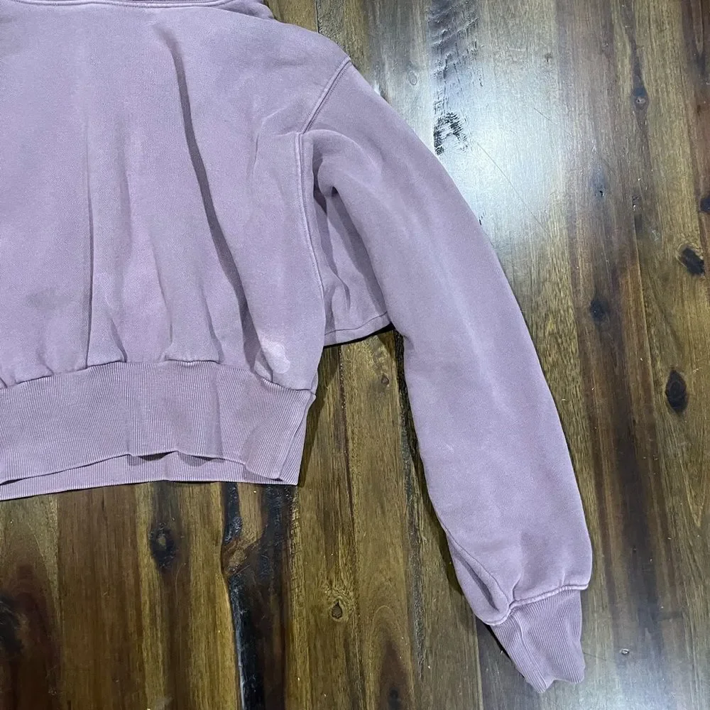 Tna by Artizia Wide Hem, Long Sleeve Cropped Hoodie Sweatshirt, Women's Size 2XS